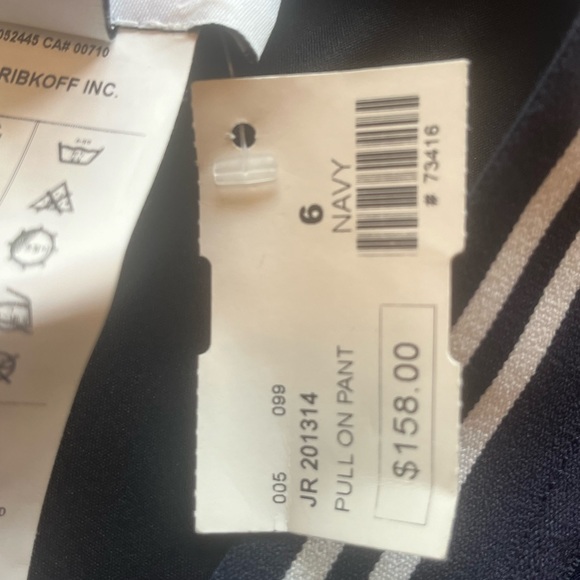 NWT Joseph Ribkoff Navy Pull On Pants Business Casual Size 6 *measurements* NEW - Picture 5 of 13